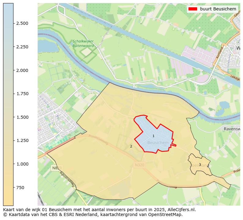 Afbeelding van de buurt Beusichem op de kaart.