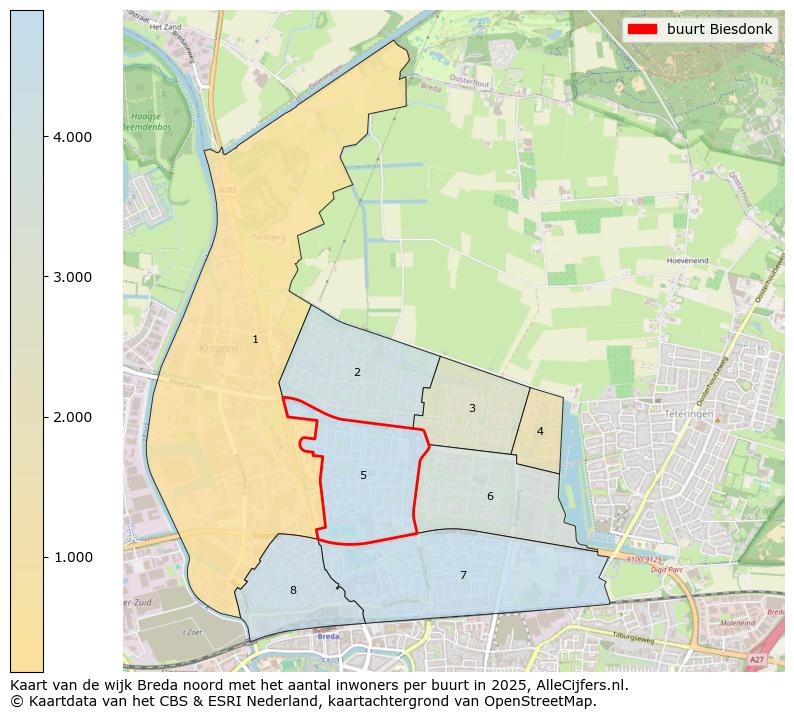 Afbeelding van de buurt Biesdonk op de kaart.