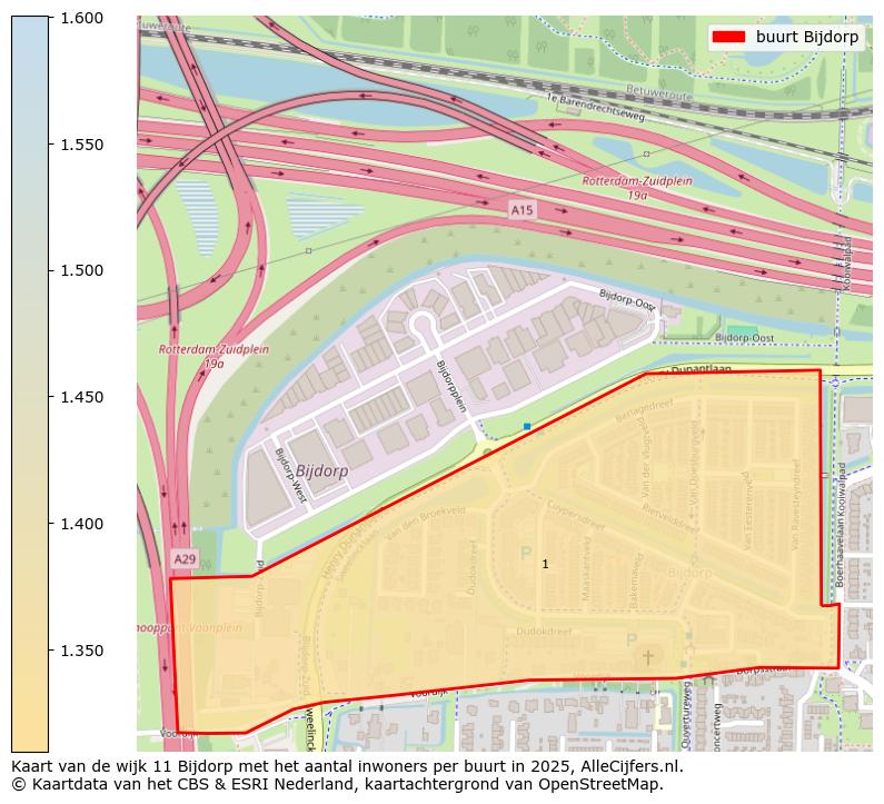 Afbeelding van de buurt Bijdorp op de kaart.