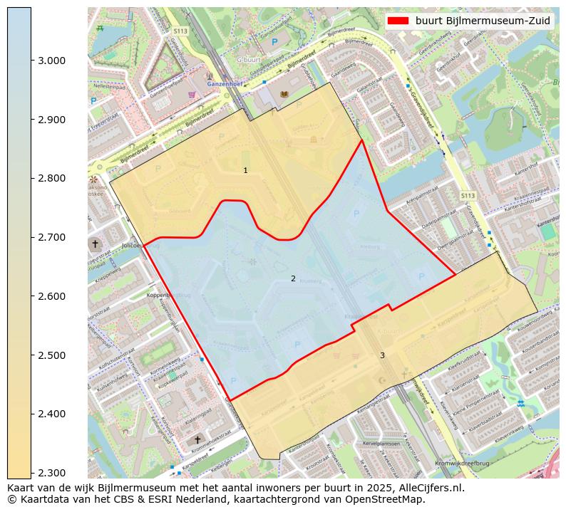 Afbeelding van de buurt Bijlmermuseum-Zuid op de kaart.