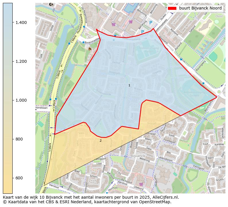 Afbeelding van de buurt Bijvanck Noord op de kaart.