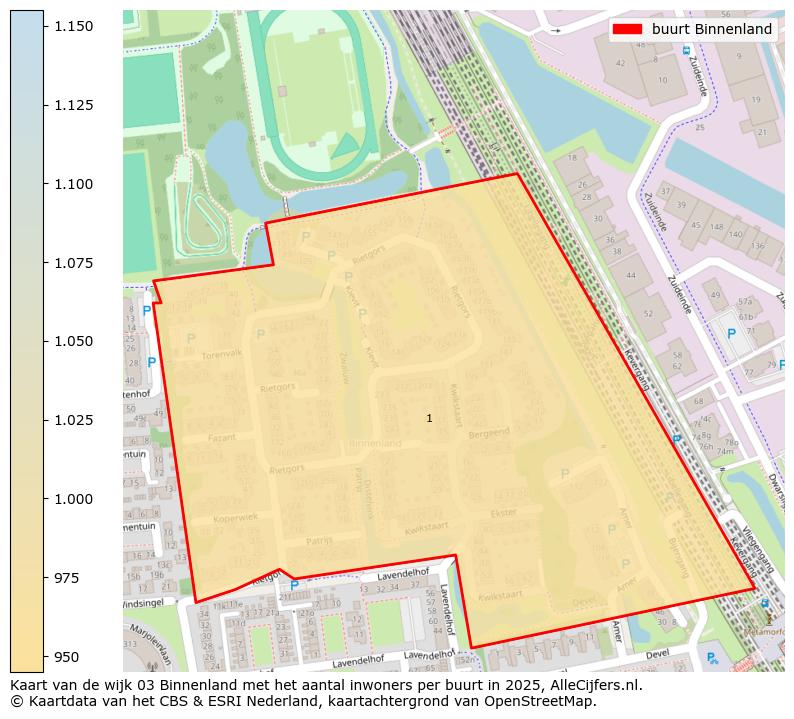 Afbeelding van de buurt Binnenland op de kaart.