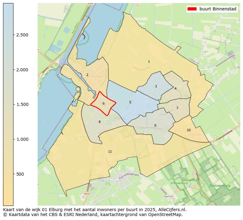Afbeelding van de buurt Binnenstad op de kaart.