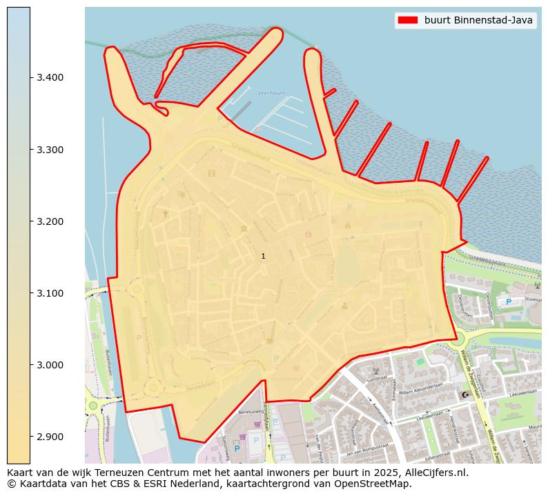 Afbeelding van de buurt Binnenstad-Java op de kaart.
