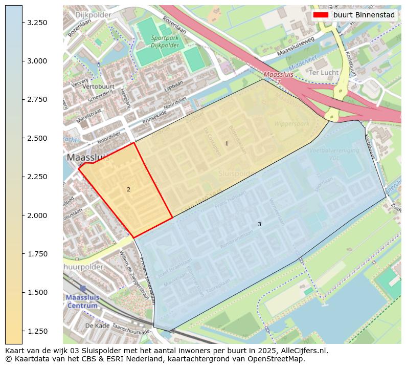 Afbeelding van de buurt Binnenstad op de kaart.