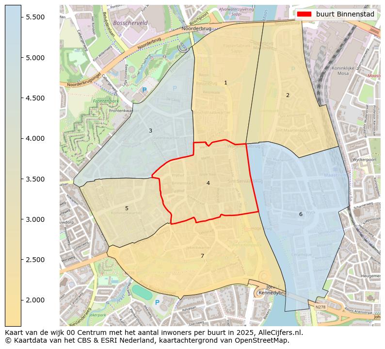 Afbeelding van de buurt Binnenstad op de kaart.