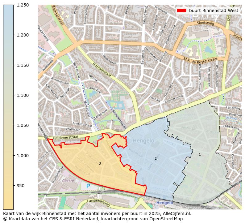 Afbeelding van de buurt Binnenstad West op de kaart.