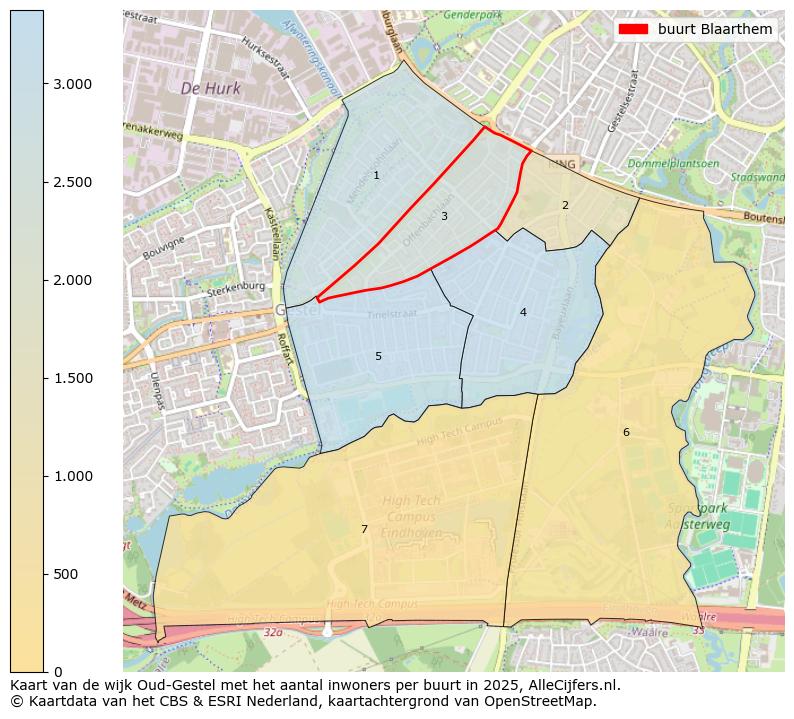 Afbeelding van de buurt Blaarthem op de kaart.