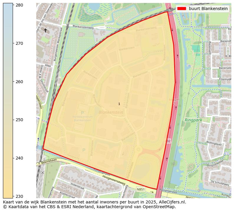 Afbeelding van de buurt Blankenstein op de kaart.