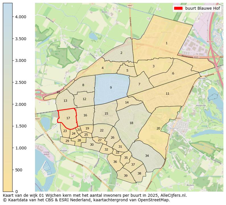 Afbeelding van de buurt Blauwe Hof op de kaart.