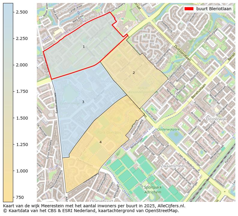 Afbeelding van de buurt Bleriotlaan op de kaart.