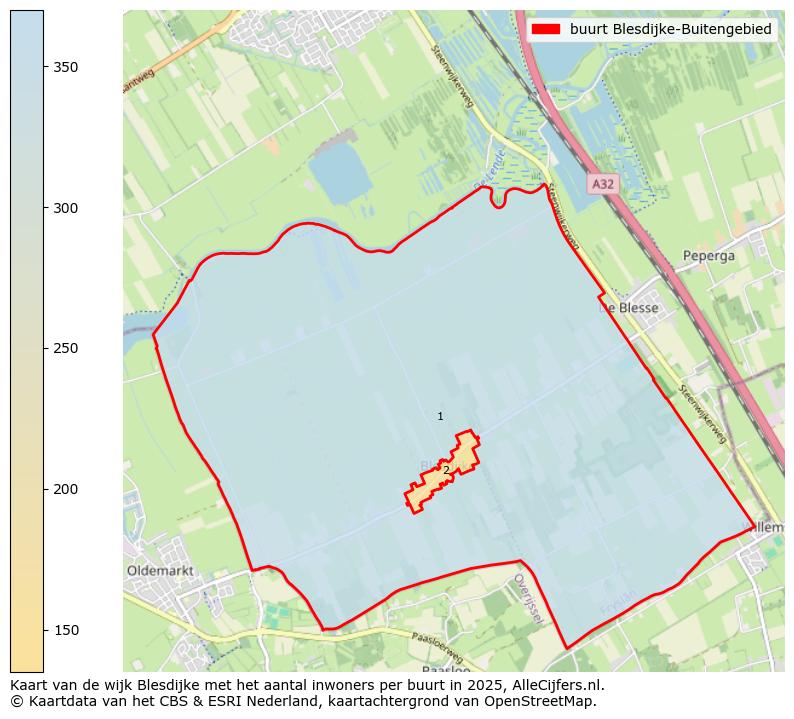 Afbeelding van de buurt Blesdijke-Buitengebied op de kaart.