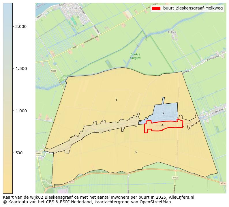 Afbeelding van de buurt Bleskensgraaf-Melkweg op de kaart.