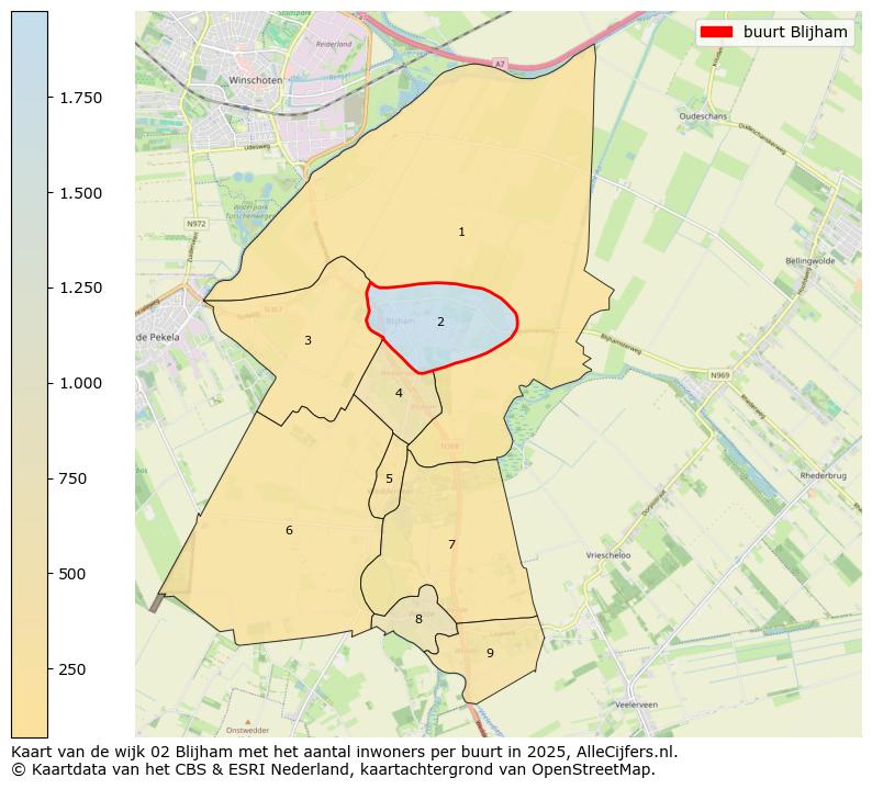 Afbeelding van de buurt Blijham op de kaart.