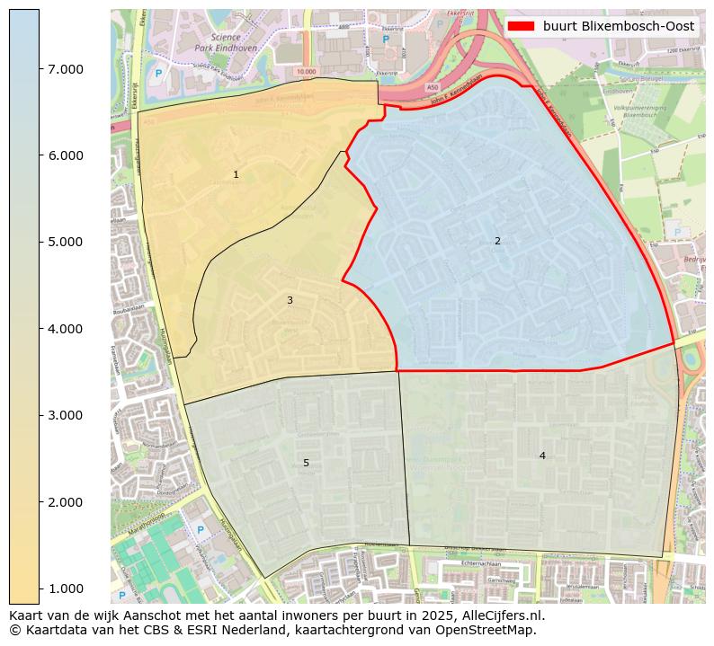 Afbeelding van de buurt Blixembosch-Oost op de kaart.