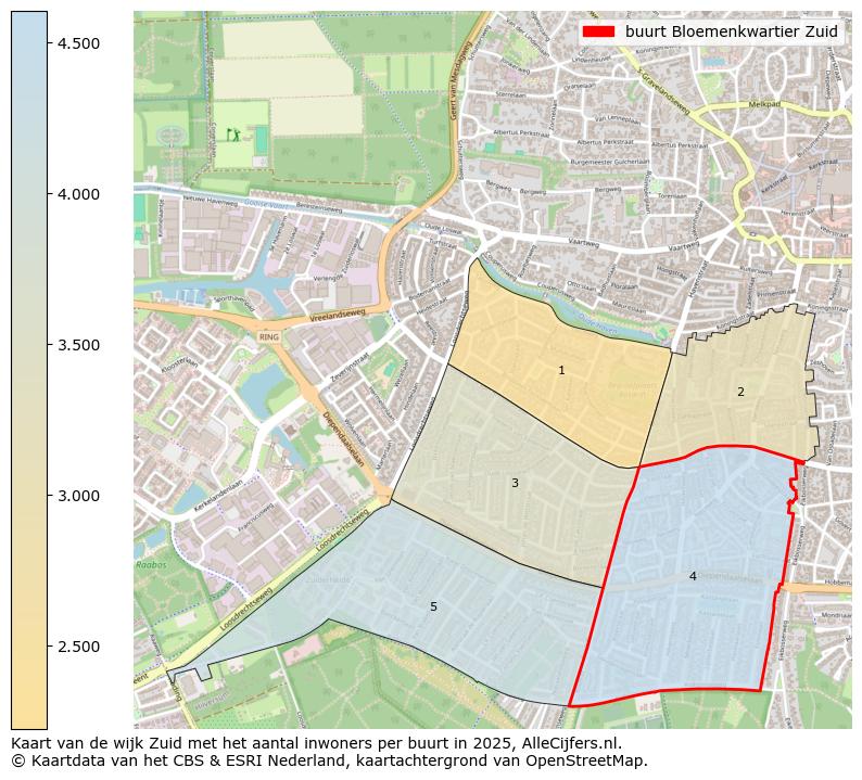 Afbeelding van de buurt Bloemenkwartier Zuid op de kaart.