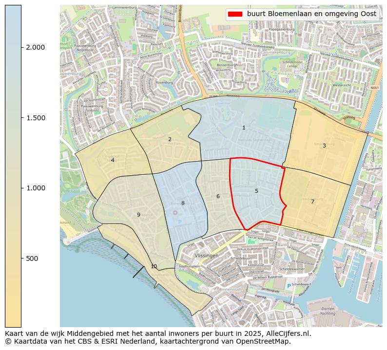 Afbeelding van de buurt Bloemenlaan en omgeving Oost op de kaart.