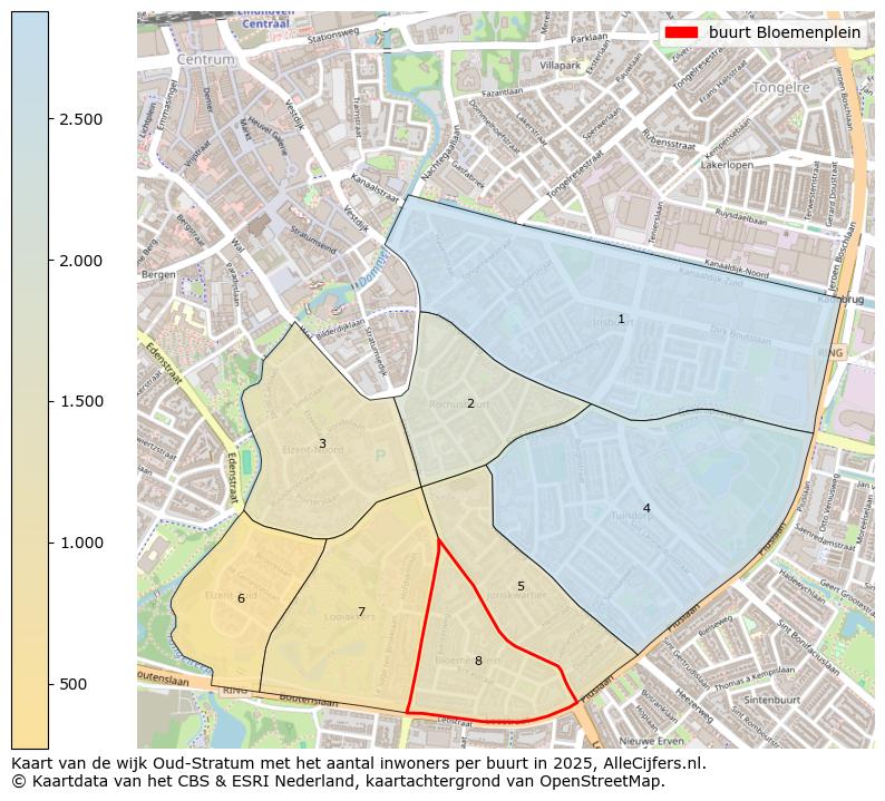 Afbeelding van de buurt Bloemenplein op de kaart.