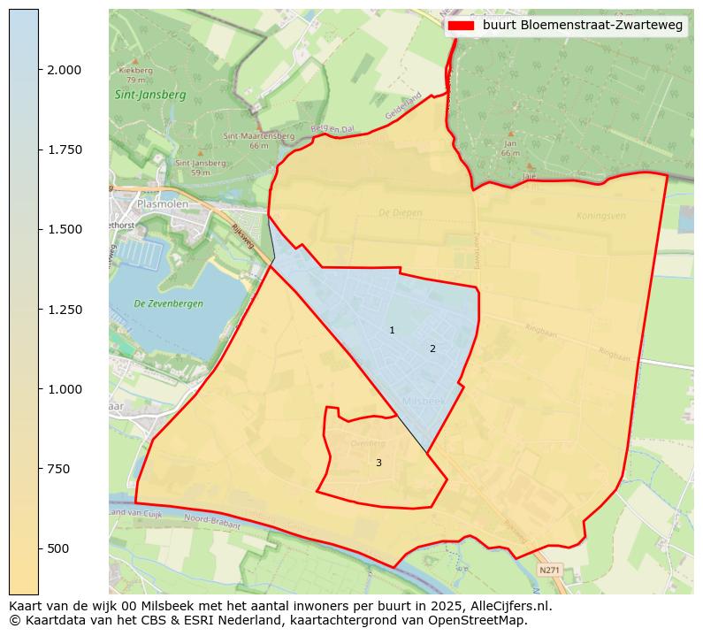 Afbeelding van de buurt Bloemenstraat-Zwarteweg op de kaart.