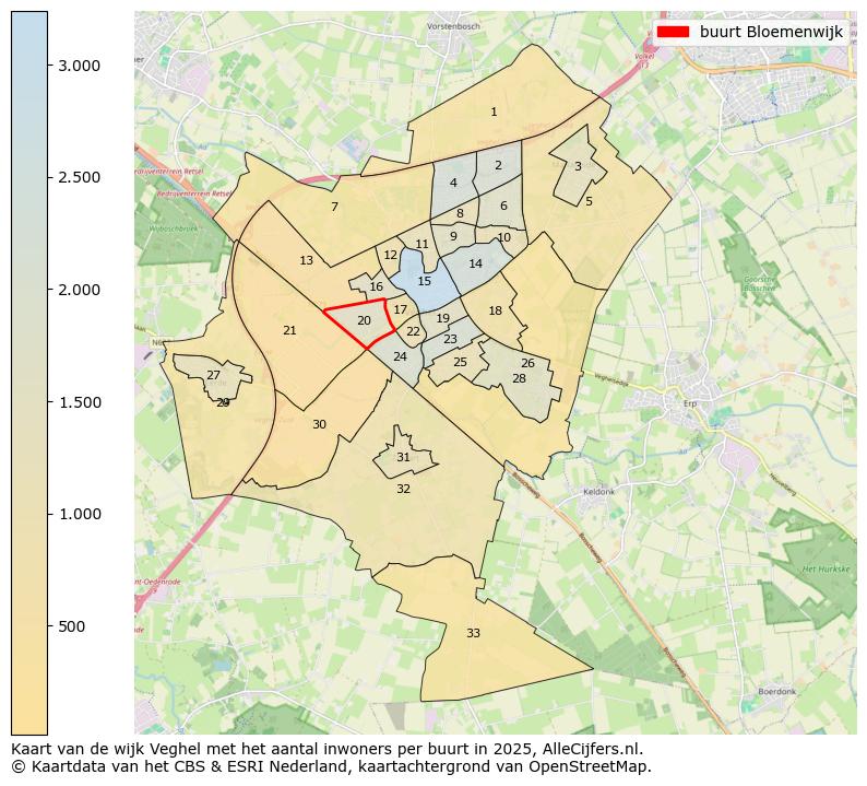 Afbeelding van de buurt Bloemenwijk op de kaart.