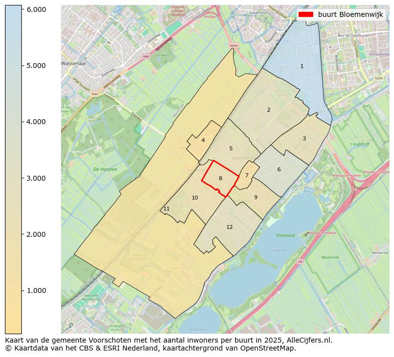 Afbeelding van de buurt Bloemenwijk op de kaart.