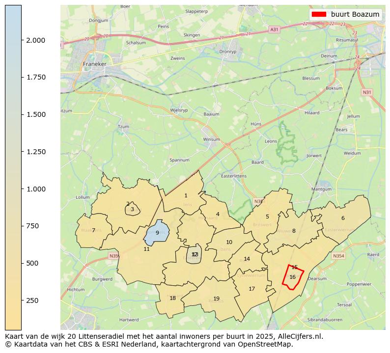 Afbeelding van de buurt Boazum op de kaart.