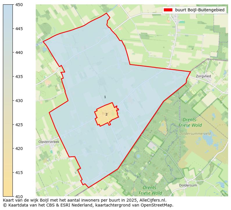 Afbeelding van de buurt Boijl-Buitengebied op de kaart.