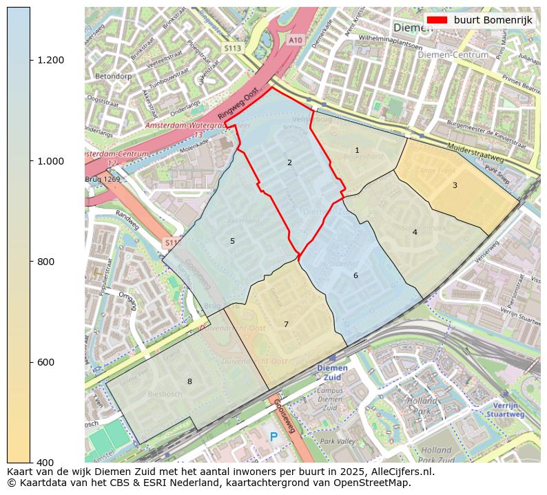 Afbeelding van de buurt Bomenrijk op de kaart.