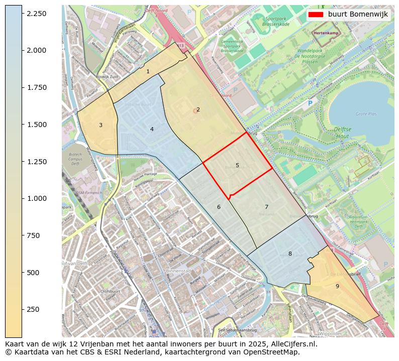 Afbeelding van de buurt Bomenwijk op de kaart.