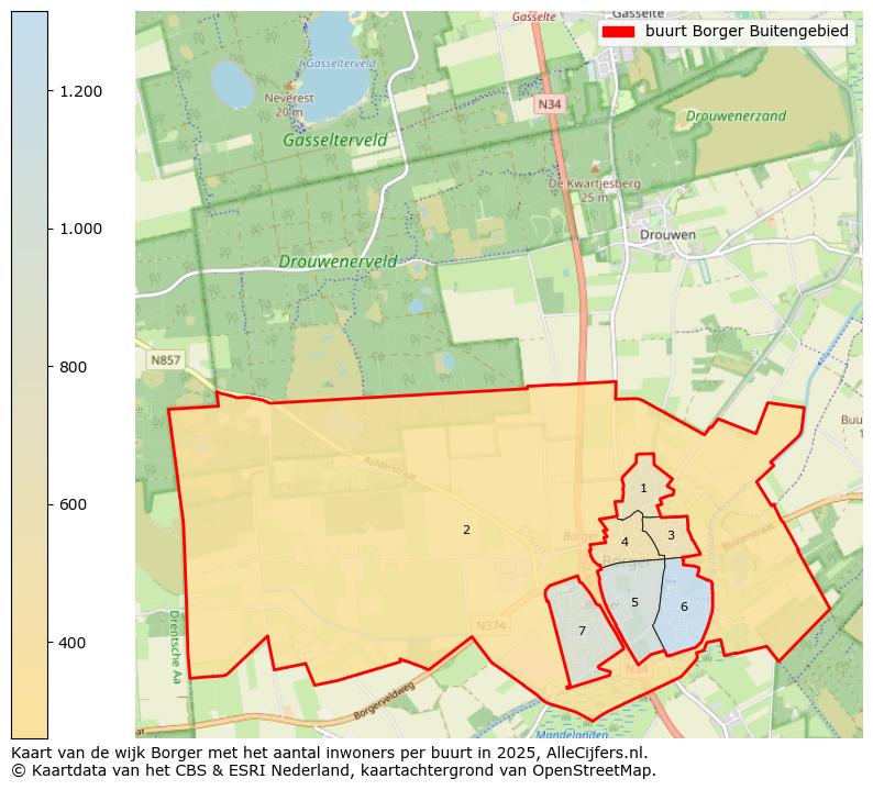 Afbeelding van de buurt Borger Buitengebied op de kaart.
