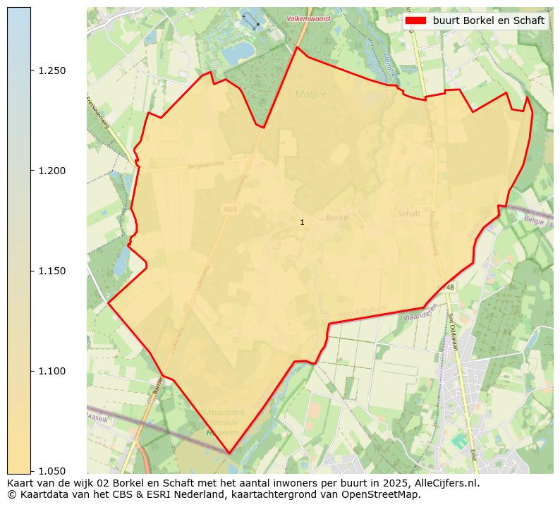 Afbeelding van de buurt Borkel en Schaft op de kaart.