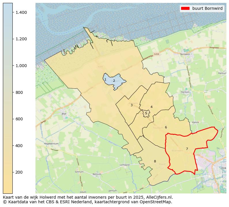 Afbeelding van de buurt Bornwird op de kaart.