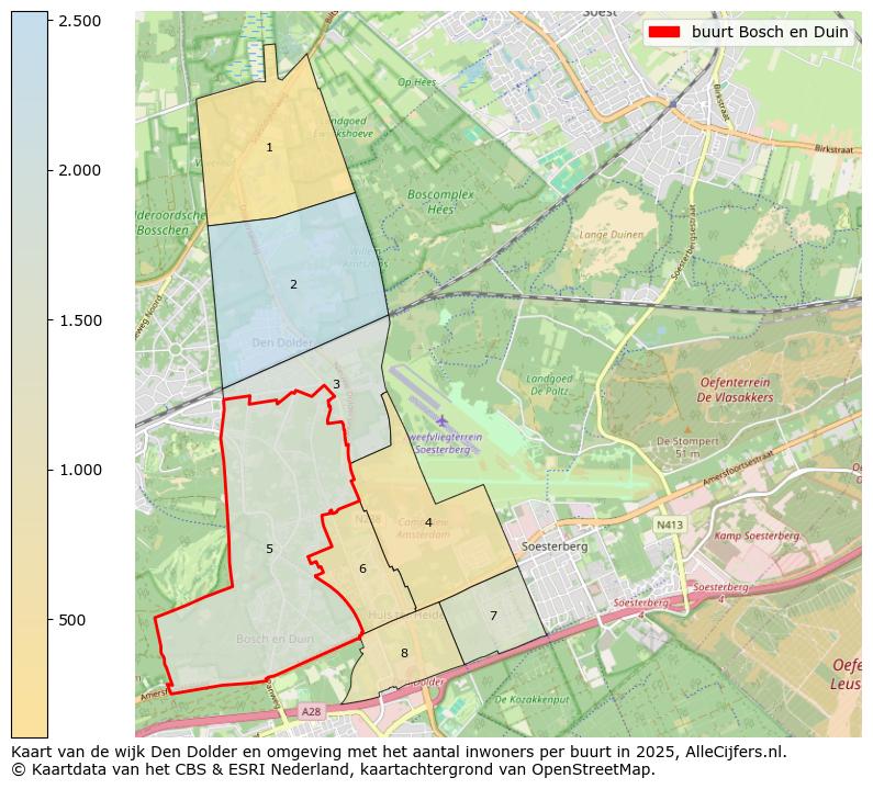 Afbeelding van de buurt Bosch en Duin op de kaart.