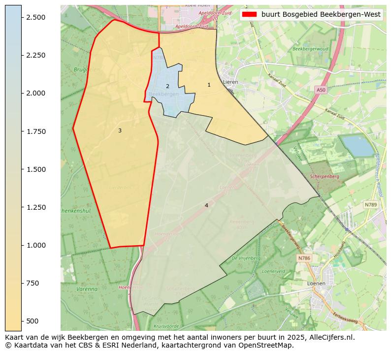 Afbeelding van de buurt Bosgebied Beekbergen-West op de kaart.