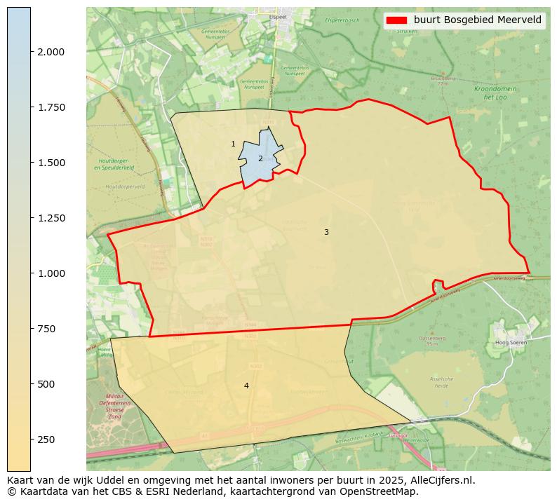 Afbeelding van de buurt Bosgebied Meerveld op de kaart.