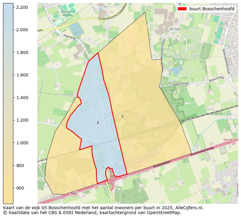 Afbeelding van de buurt Bosschenhoofd op de kaart.