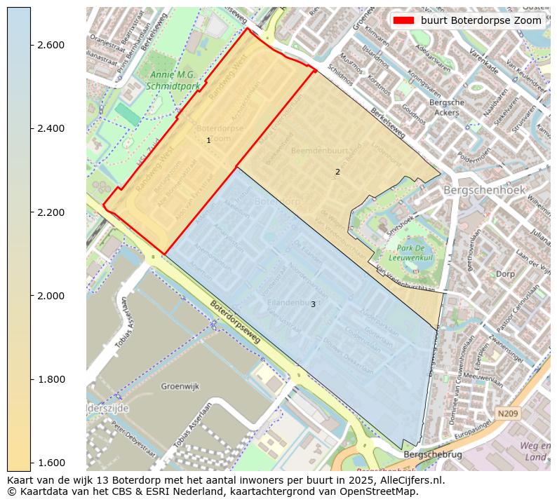Afbeelding van de buurt Boterdorpse Zoom op de kaart.