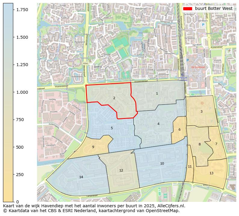 Afbeelding van de buurt Botter West op de kaart.