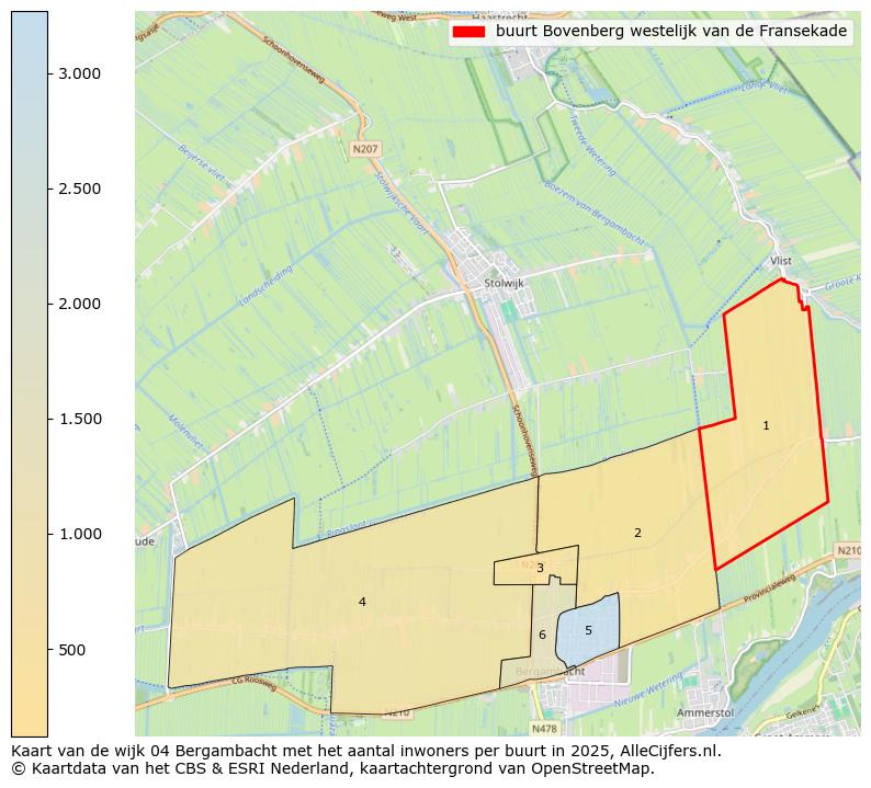Afbeelding van de buurt Bovenberg westelijk van de Fransekade op de kaart.