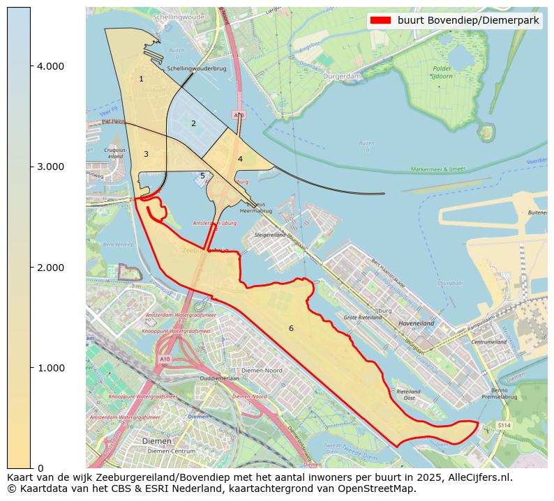 Afbeelding van de buurt Bovendiep/Diemerpark op de kaart.