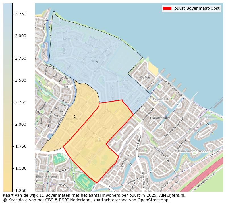 Afbeelding van de buurt Bovenmaat-Oost op de kaart.