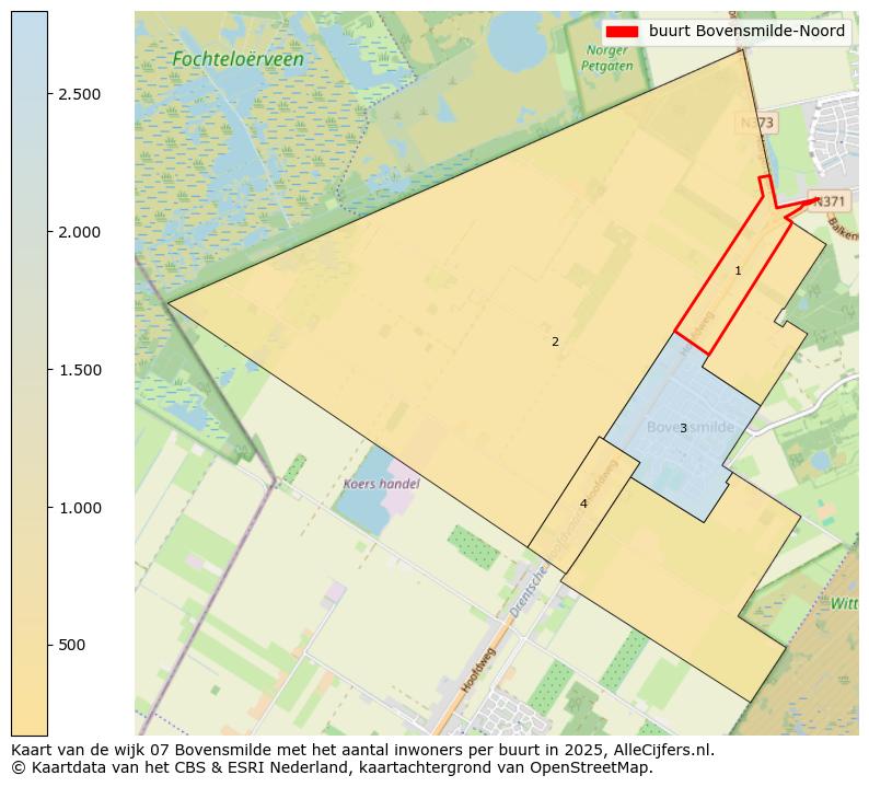 Afbeelding van de buurt Bovensmilde-Noord op de kaart.