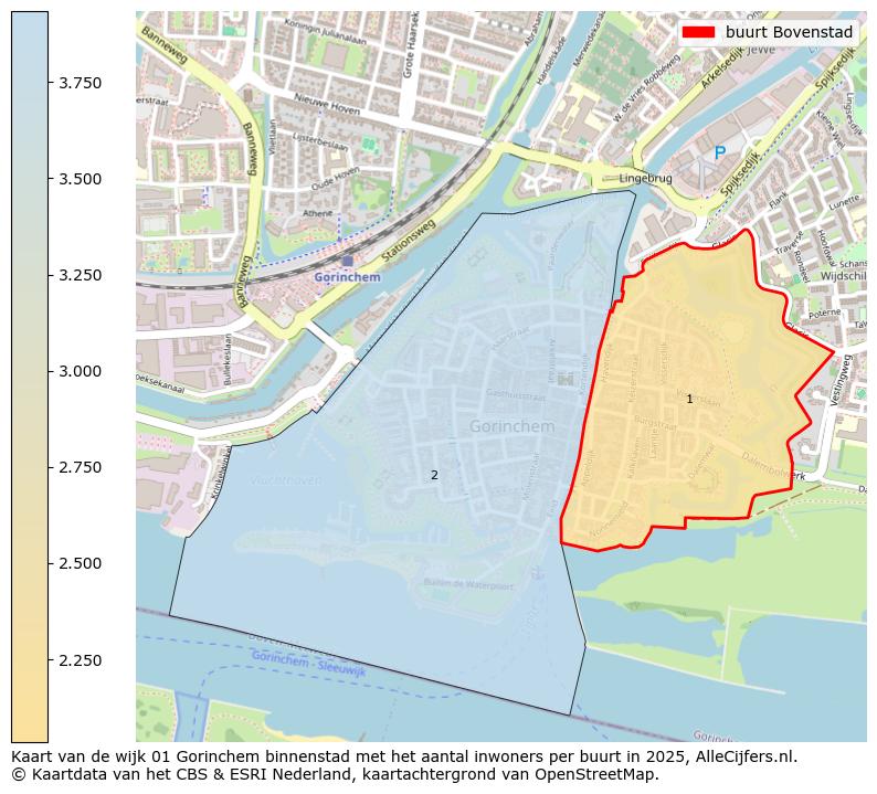 Afbeelding van de buurt Bovenstad op de kaart.