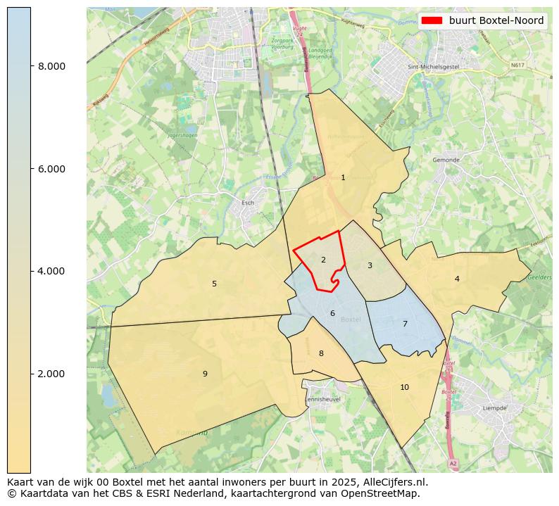 Afbeelding van de buurt Boxtel-Noord op de kaart.