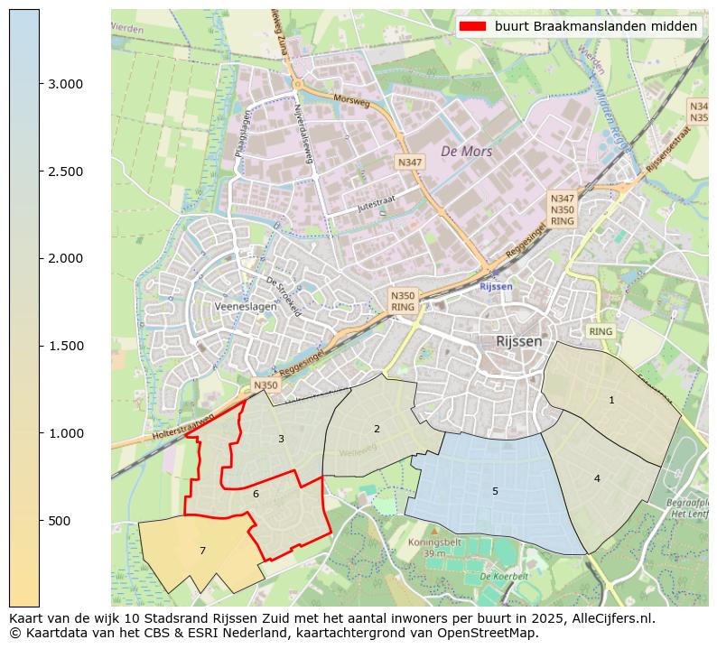 Afbeelding van de buurt Braakmanslanden midden op de kaart.