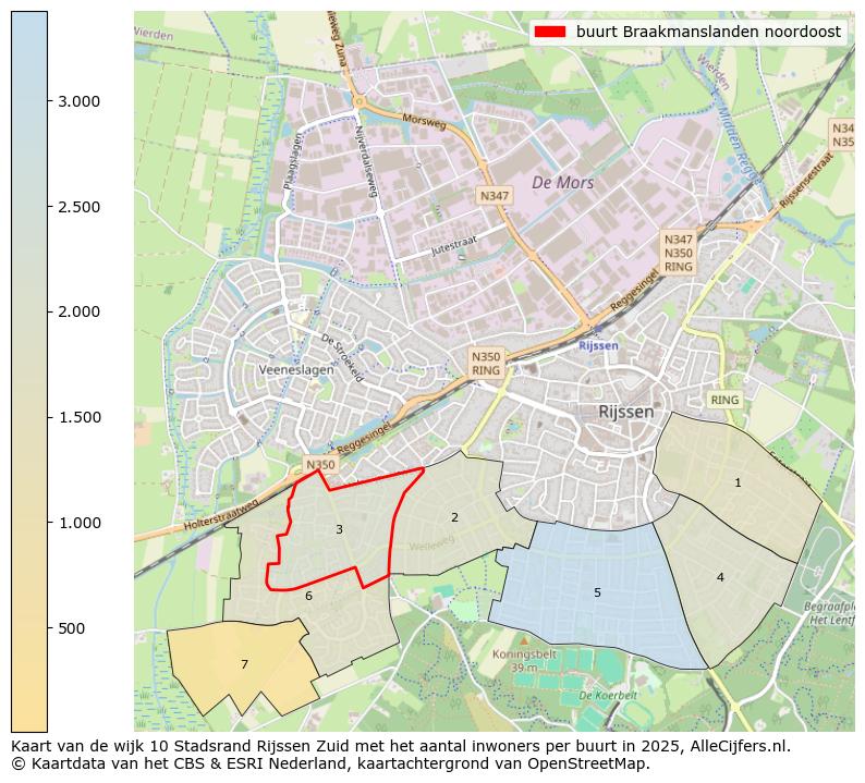 Afbeelding van de buurt Braakmanslanden noordoost op de kaart.