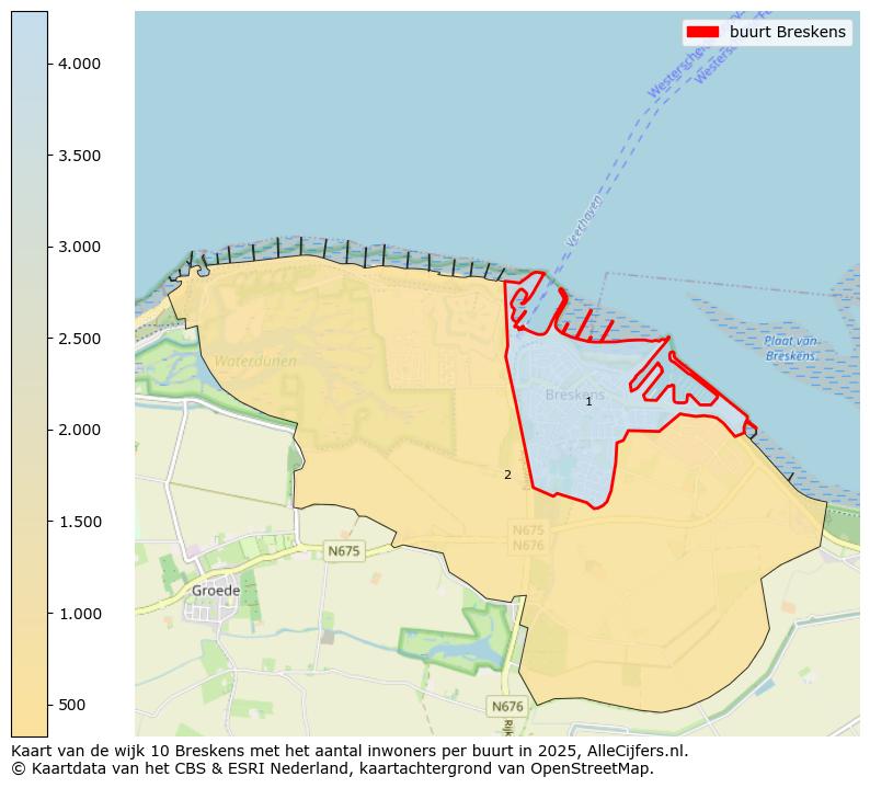 Afbeelding van de buurt Breskens op de kaart.