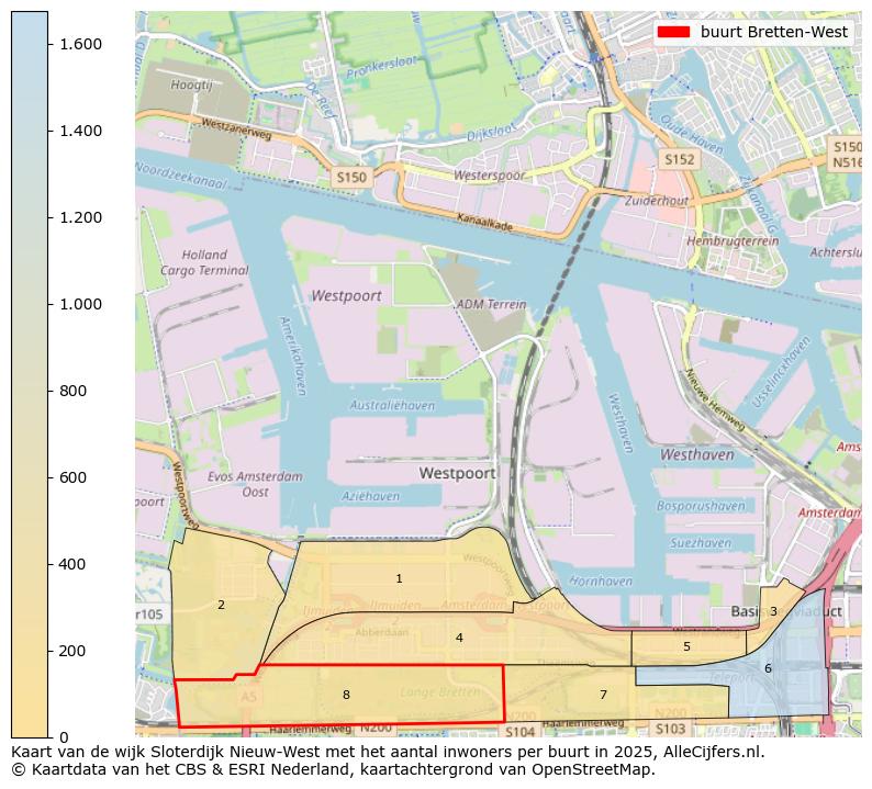 Afbeelding van de buurt Bretten-West op de kaart.