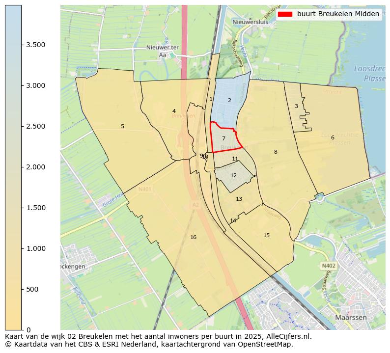 Afbeelding van de buurt Breukelen Midden op de kaart.