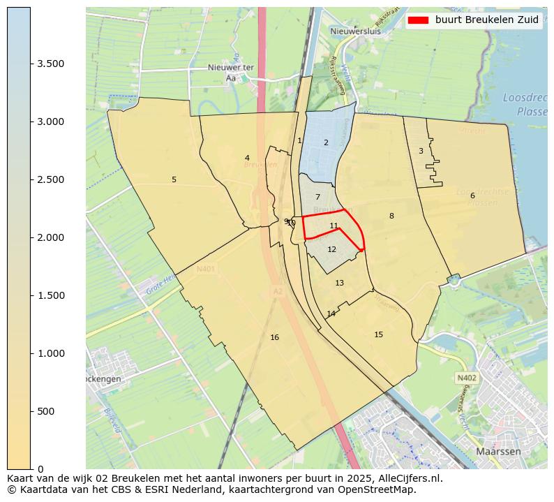 Afbeelding van de buurt Breukelen Zuid op de kaart.
